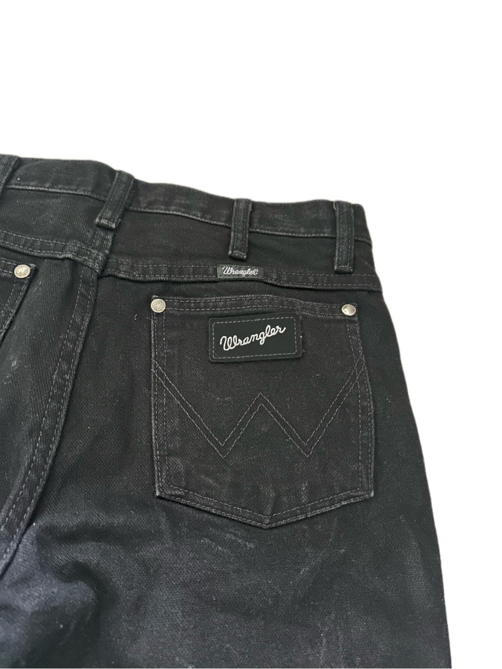 Wrangler cowboy cut Black Denim Jeans with Signature Back Pocket